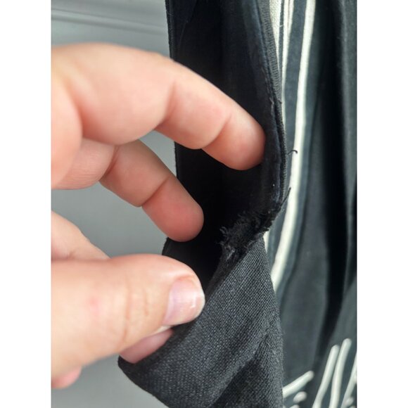 Black Sleeveless Mudcloth Vest With Bold Tribal Print & Open Front Design Small/ - Picture 5 of 5